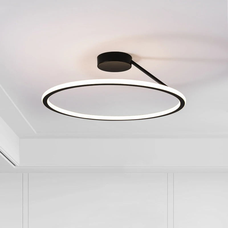 LED Circle Ceiling Light – Sleek Aluminum Ring Design